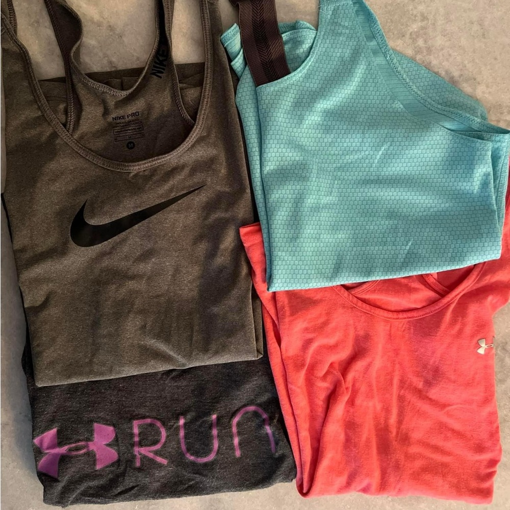 Workout Tops Bundle (Nike, Under Armour, Nordstrom), Size Medium